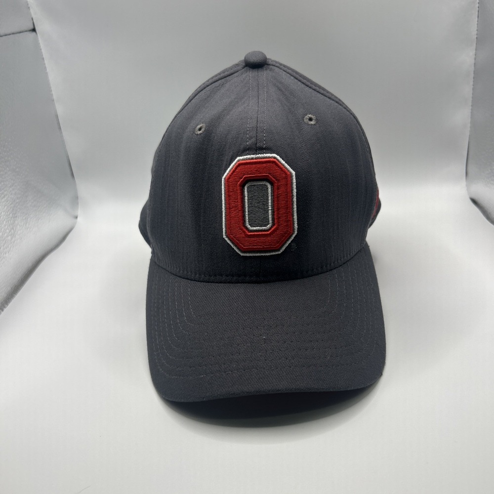 Nike Ohio State Buckeyes Dri-Fit Fitted Hat Size 6 7/8-7 S/M Mens Dark Gray